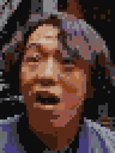 像素画_百格画_积木画_格子画_钻石画_拼豆豆_疯狂的石头 黑皮